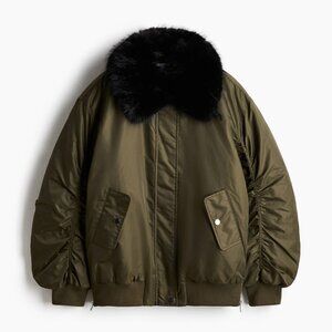H&M OVERSIZED PADDED BOMBER JACKET